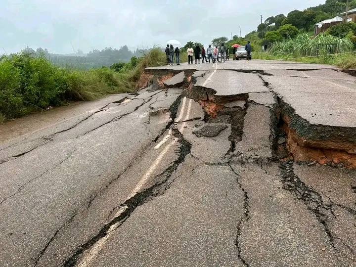 Floods damage road connecting Donald Fraser Hospital and surrounding villages